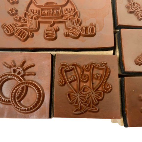 Rubber Stamps Lot of 6 Wedding Just Married Shower Wood Westwater Enterprises - Picture 7 of 10